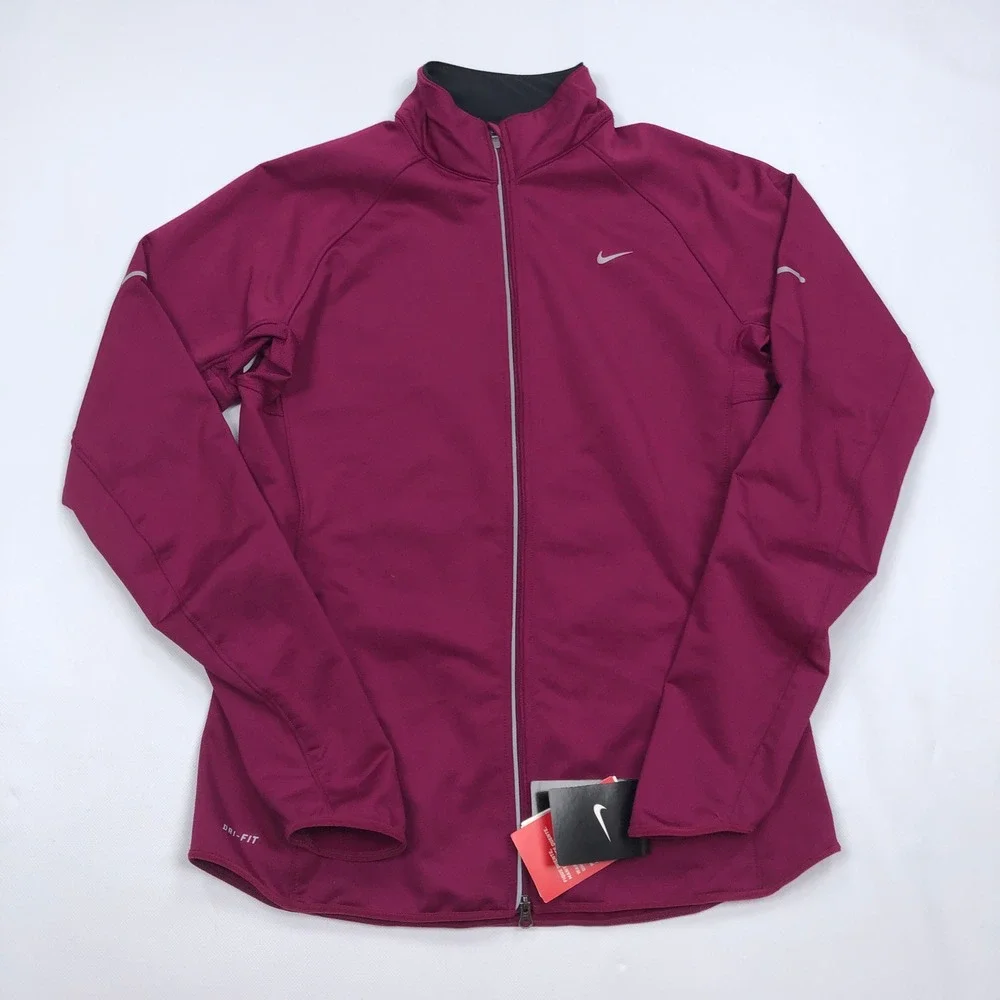 Nike Womens Element Thermal Full Zip Running Jacket Purple Large L